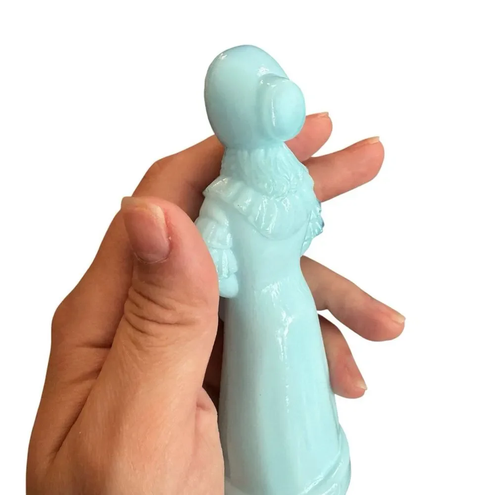 Vintage Degenhart Art Glass Priscilla Doll Light Blue Marked‎ D